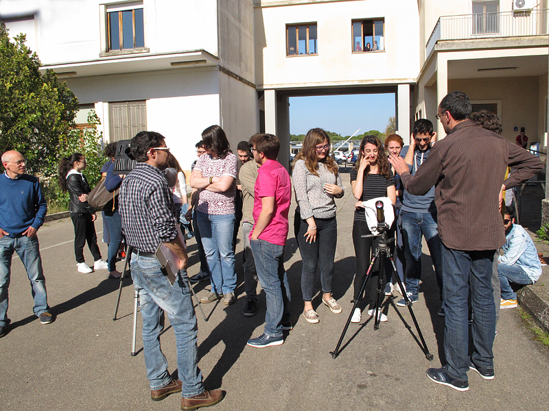 Studenti durante l'osservazione