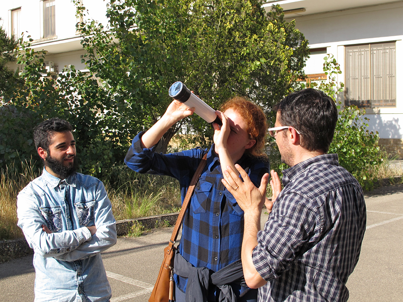 Studenti durante l'osservazione